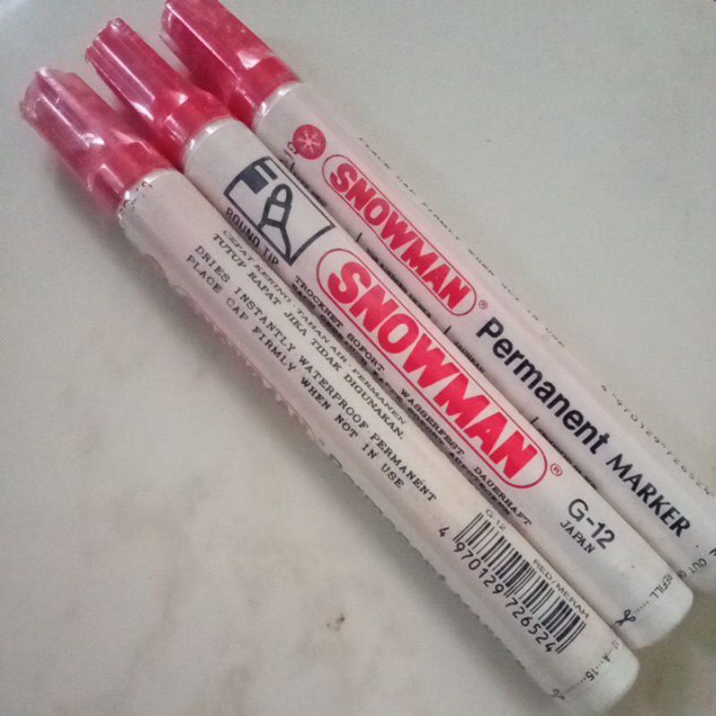 

Spidol Snowman Permanent maker merah