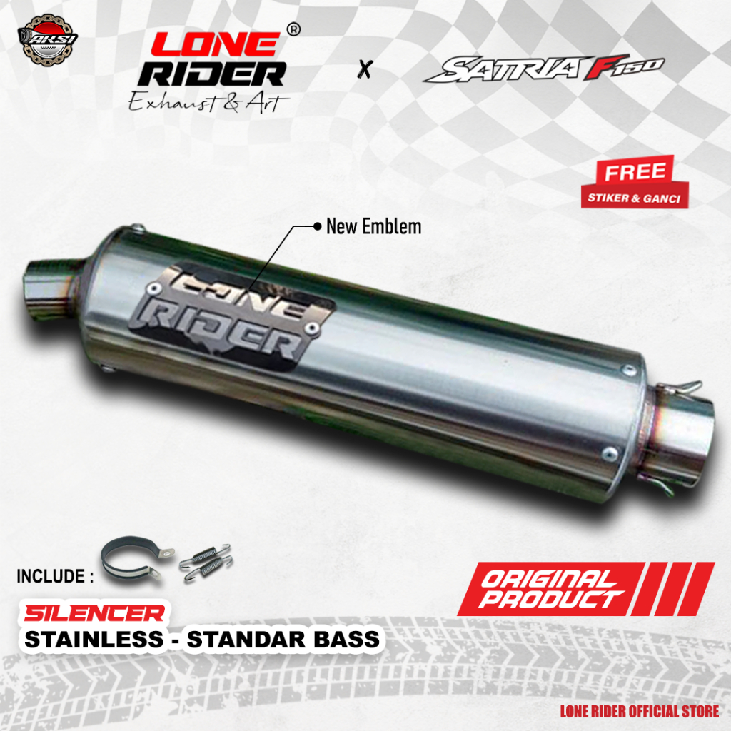 ORIGINAL LONE RIDER Silencer Standar Silent Bass - Knalpot Racing Silencer Lone Rider
