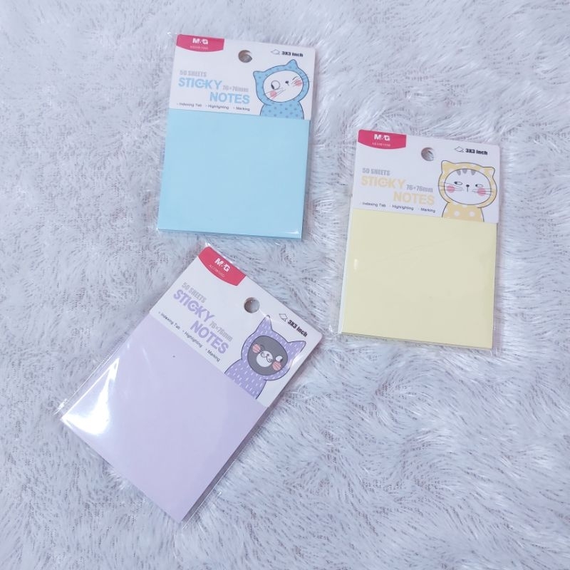 

M&G Sticky Note So Many Cats 3x3 Inch Warna Pastel Fancy #AS33B105A #AS33B105C #AS33B105D