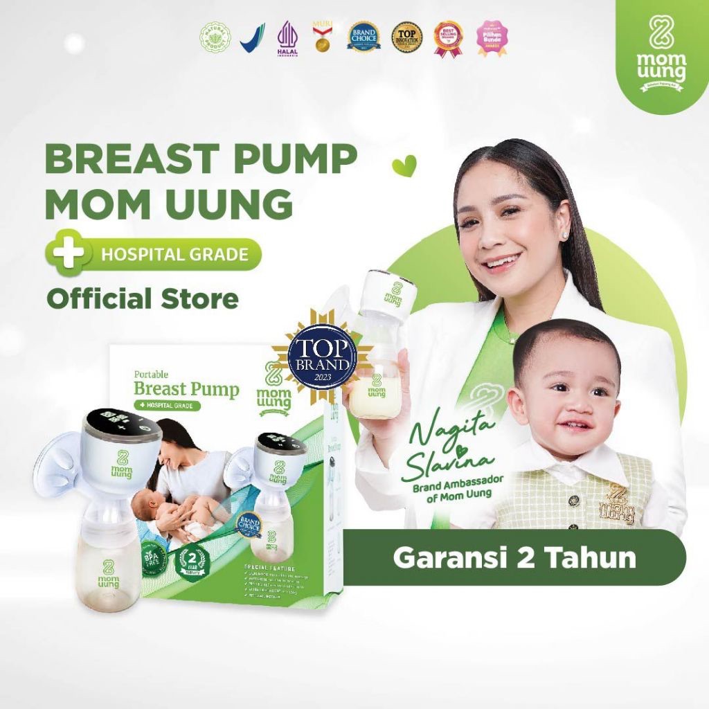 Makassar Mom Uung Pompa ASI Portable / Breast Pump Portable Mom Uung Dual Mode / Hospital Grade Pomp