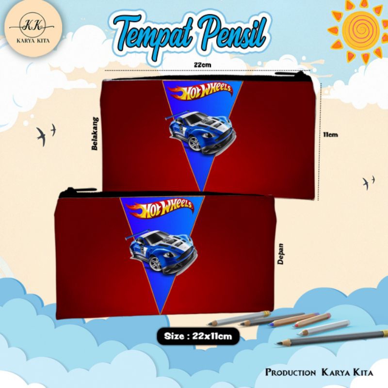 

Tempat Pensil Karakter Anime Anak Laki laki Hot Wheels Kode 08