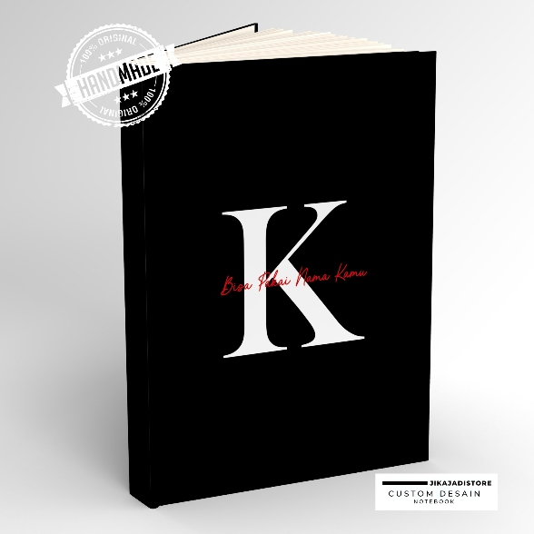 

Notebook Custome NAMA & inisial HardCover A5/ jurnal diary Custome/ Buku Catatan Custome