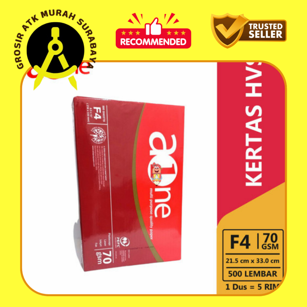 

Kertas HVS AONE Print Fotocopy F4 70 gram gsm