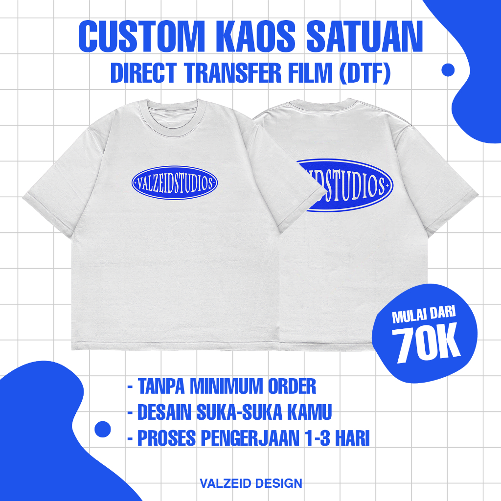 Custom Kaos Satuan Cotton Combed 24s