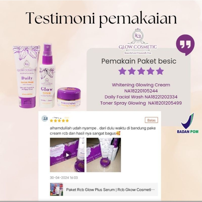 paketan rcb glow kosmetik
