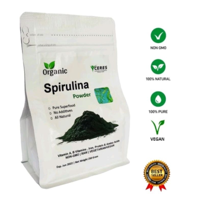 

Organic Spirulina Powder 250 gr Bubuk Spirulina Organik
