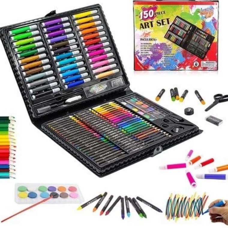 

Sekarang Murah Paket Alat Menggambar Lukis Mewarnai crayon spidol cat air pensil warna set gunting penggaris 86pcs 68pcs 15pcs 28pcs pink perempuan biru laki