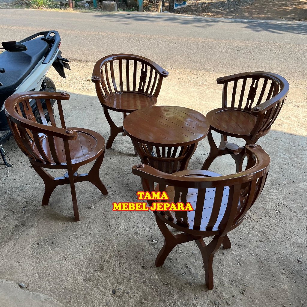 Set Kursi Tamu Jati Minimalis Set Kursi Ruang Tamu Jati 4 Kursi 1 Meja