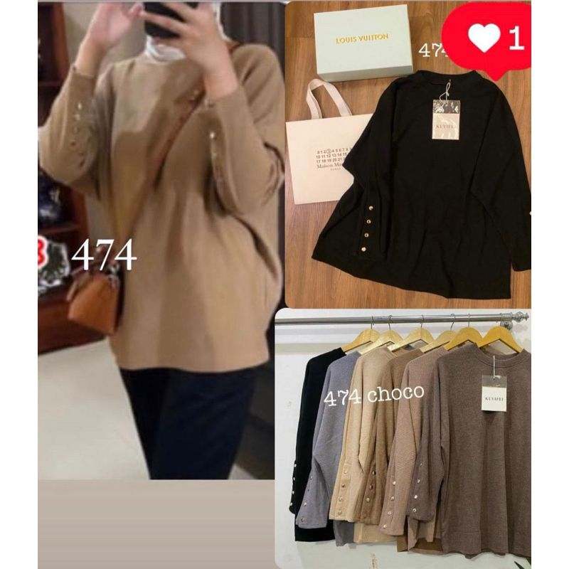 Atasan knit 474//Baju rajut//Baju knit//Atasan rajut//Sweater wanita//Atasan KUYIFEI//Atasan wanita/