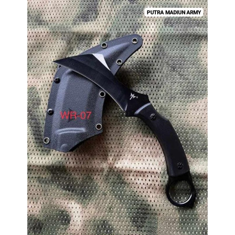 Pisau Tactical Kydex WR07 / Pisau Carambit WR / Pisau WR Tactical Outdoor