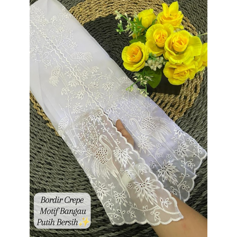 Kain kebaya bordir bali motif terbaru terlaris termurah bahan kebaya bordir bali bahan kebaya encim 