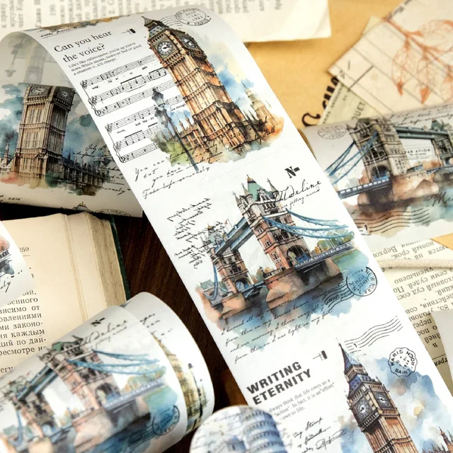 

1 roll/piece Tape Relics Journey Series Retro Landscape