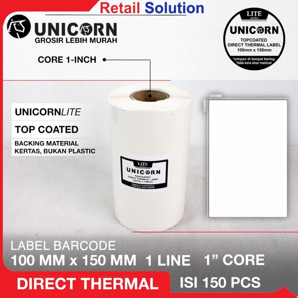 

KODE Y9E4 Stiker Label Resi Thermal 1x15 1 x 15 mm 1x15mm A6 1X15CM 1 X 15 CM 1X15 CM