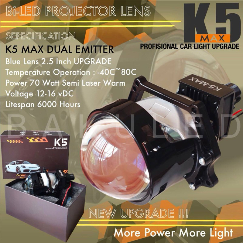 Paket Biled K5 Max 70watt 2.5 Inch