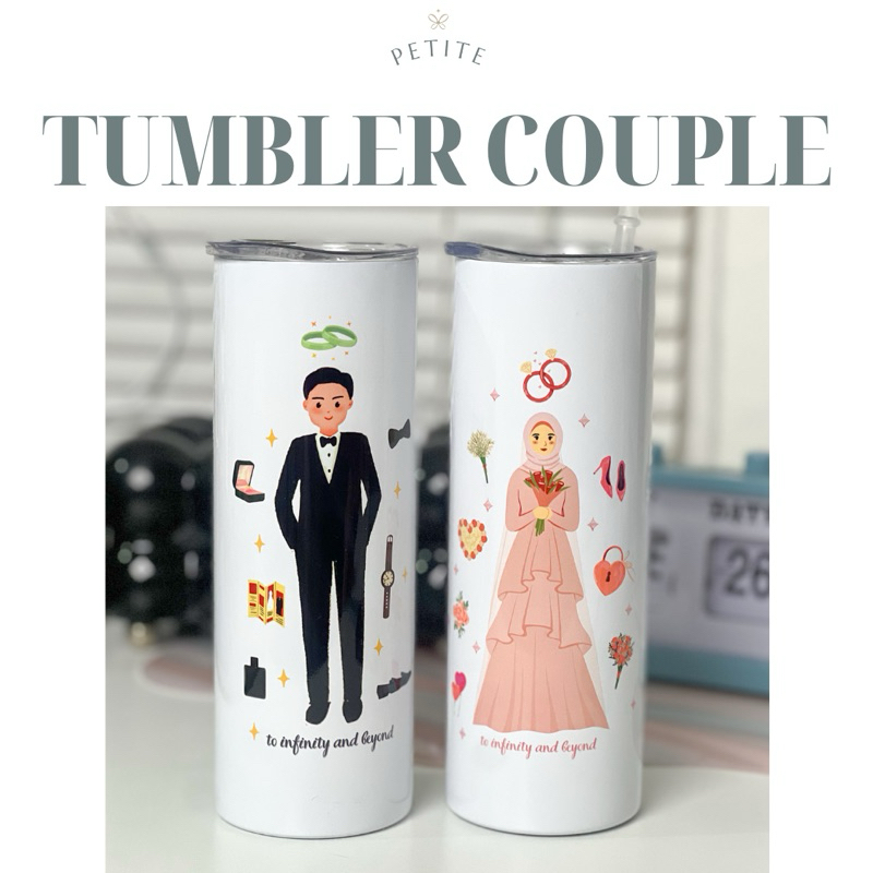 TUMBLER COUPLE CUSTOM | HADIAH PENGANTIN | HADIAH PACAR | WEDDING GIFT | CUSTOM TUMBLER