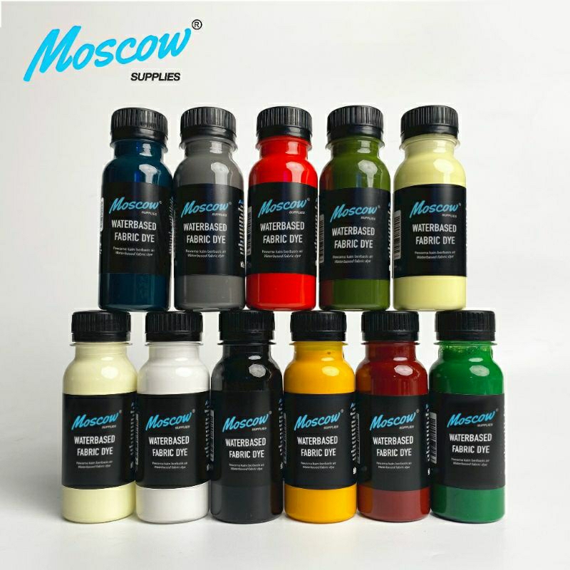 

Moscow waterbased dye 100ml Cat Sepatu/ Tas/Topi