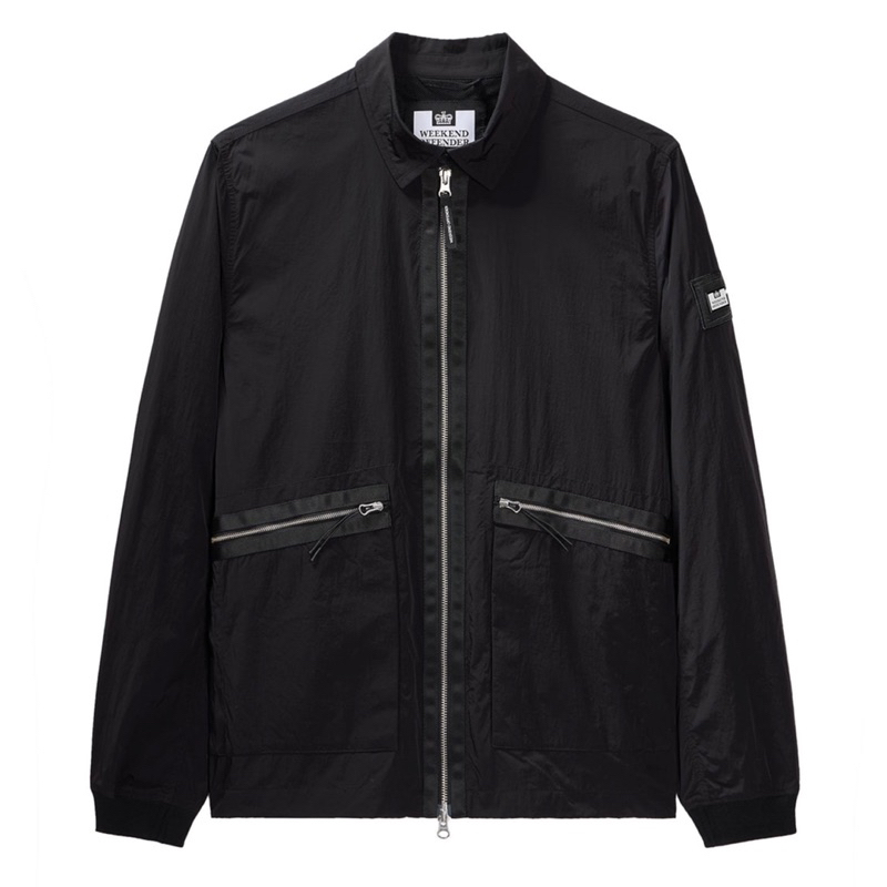 Weekend Offender Zingaro Lightweight Overshirt Jacket In Black