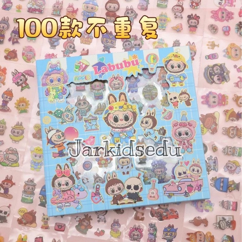 

Stiker Nono Momo Labubu 100 lembar per box Aesthetic Sticker Souvenir Lucu