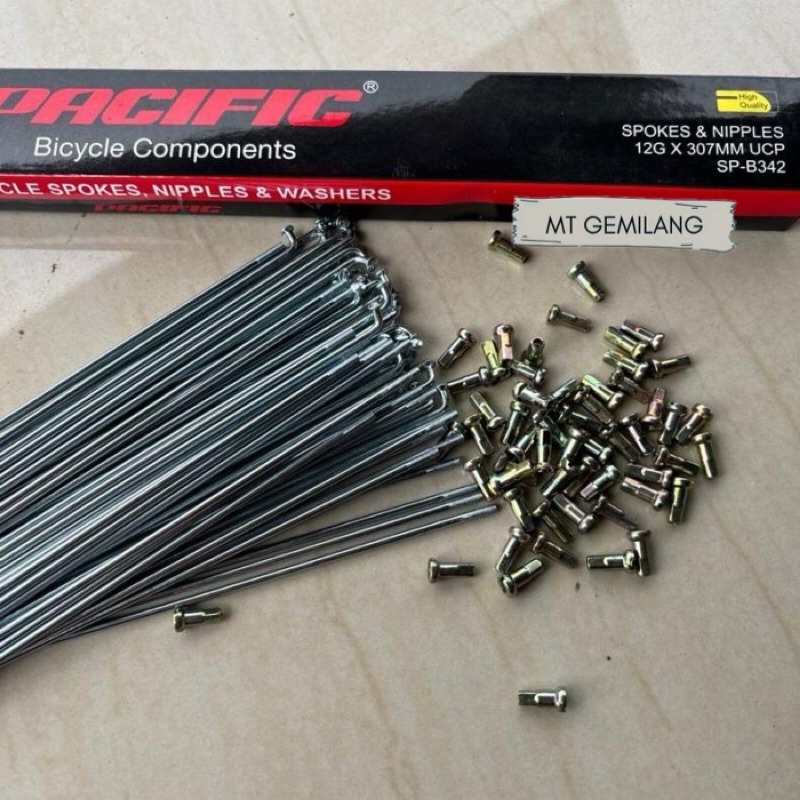 Spoke Ruji Jari Jari Sepeda 28×1 1/2 Onthel Becak Rombong 12G×28(307mm) SP-B342 Pacific