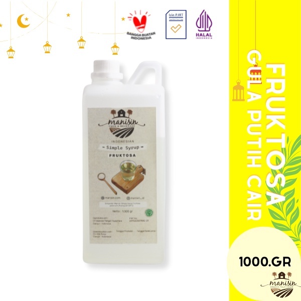 

Gula Putih Cair Fruktosa Simple Syrup 1 kg - Manisin FS