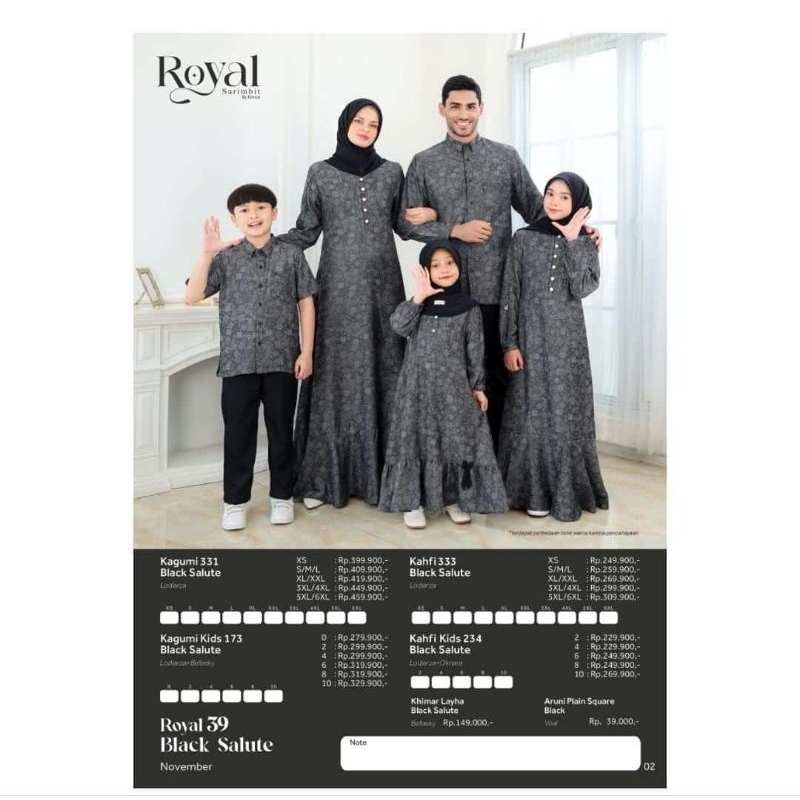 SARIMBIT ETHICA ROYAL 39 BLACK SALUTE KIDS