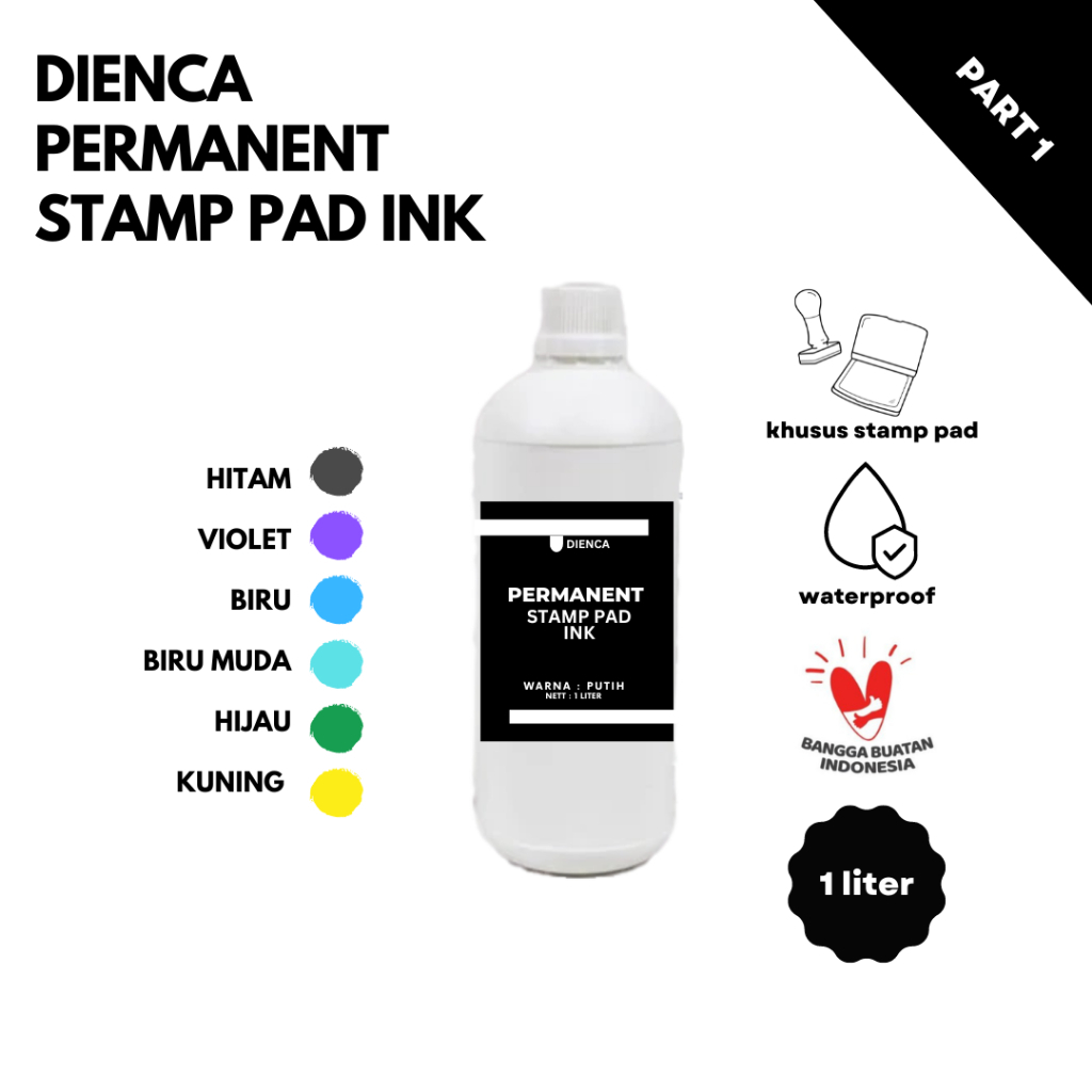 

Dienca Permanent Stamp Pad Ink 1 Liter PART 1