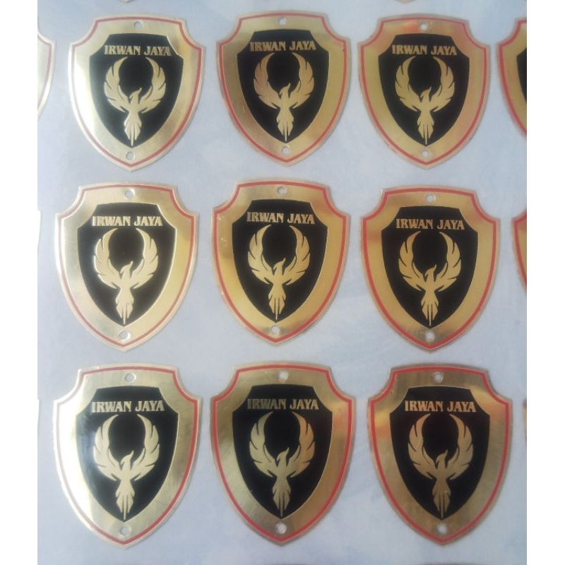 Label sangkar burung / Emblem sangkar custom / Logo sangkar kuningan