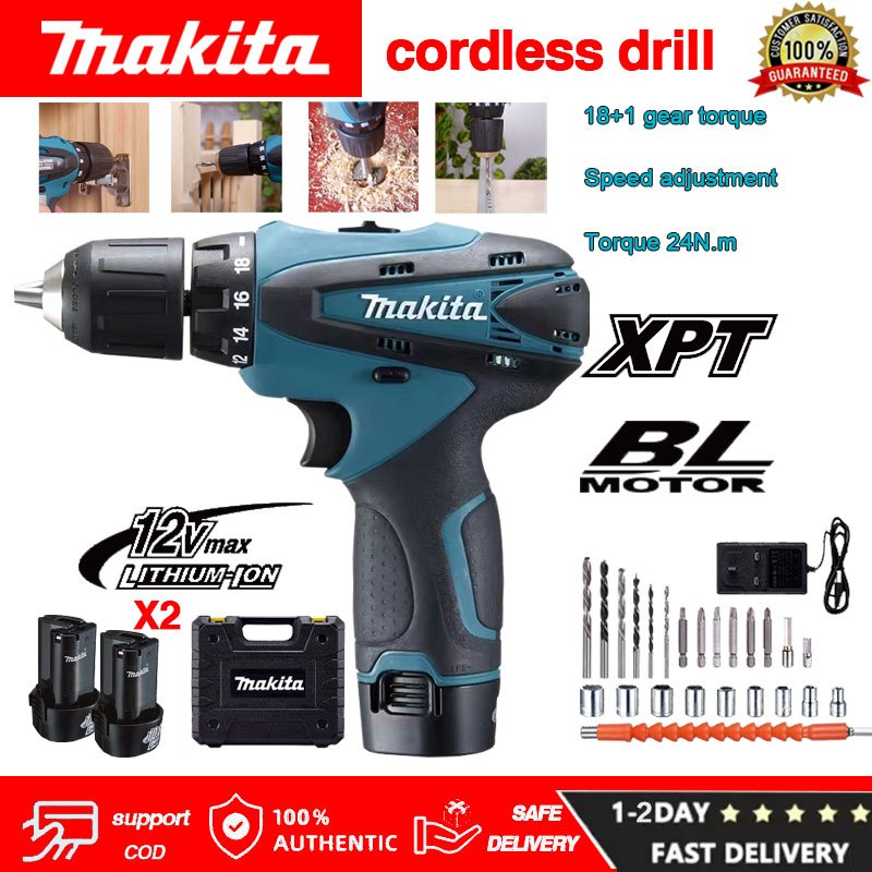 Makita DF330 bor tanpa kabel bor listrik multifungsi obeng listrik alat bor listrik rumah tangga