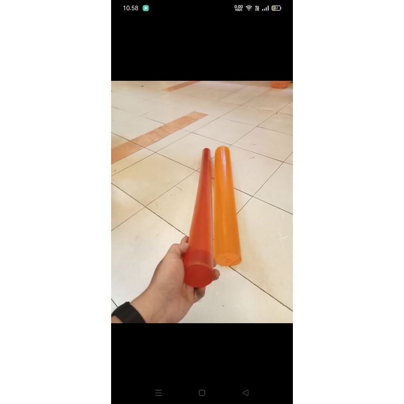 PU KARET ROD ORANGE BATANGAN POLYURETHANE 20mm x 20cm / PU BATANG