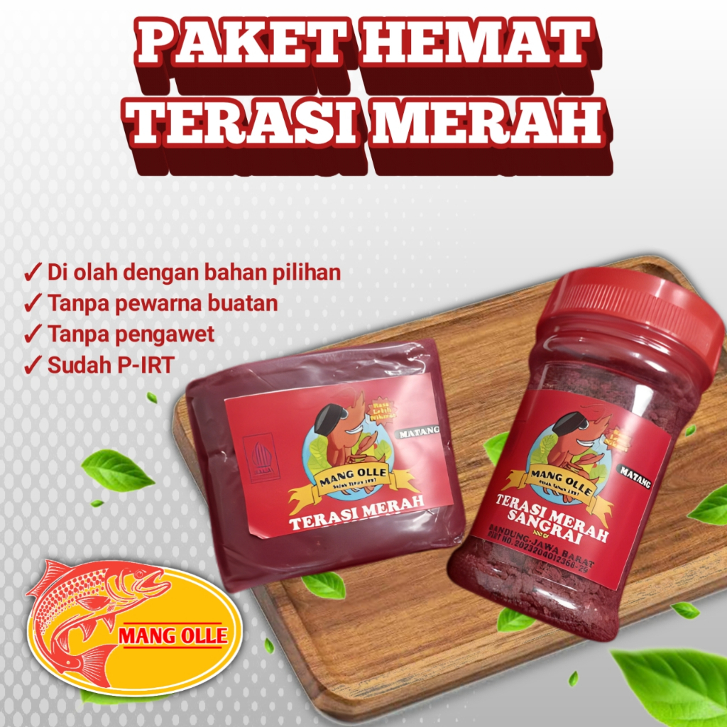 

Terasi merah mentah dan Terasi matang paket hemat, lezat dan nikmat