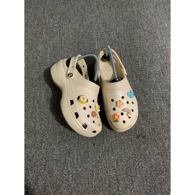 crocs platform sparkle