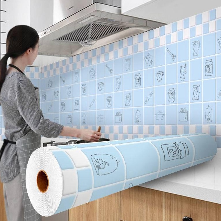 Gebyar promo 6CM5CM Wallpaper Stiker Dinding 3D Walpaper Dapur Anti Minyak Dan Panas Kamar Mandi Ant