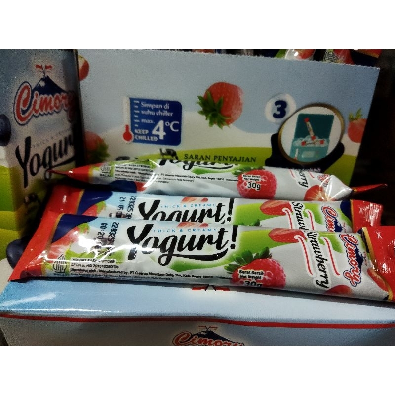 

Cimory yogurt stick blueberry dan strawberry isi 25 sachet - 1 box