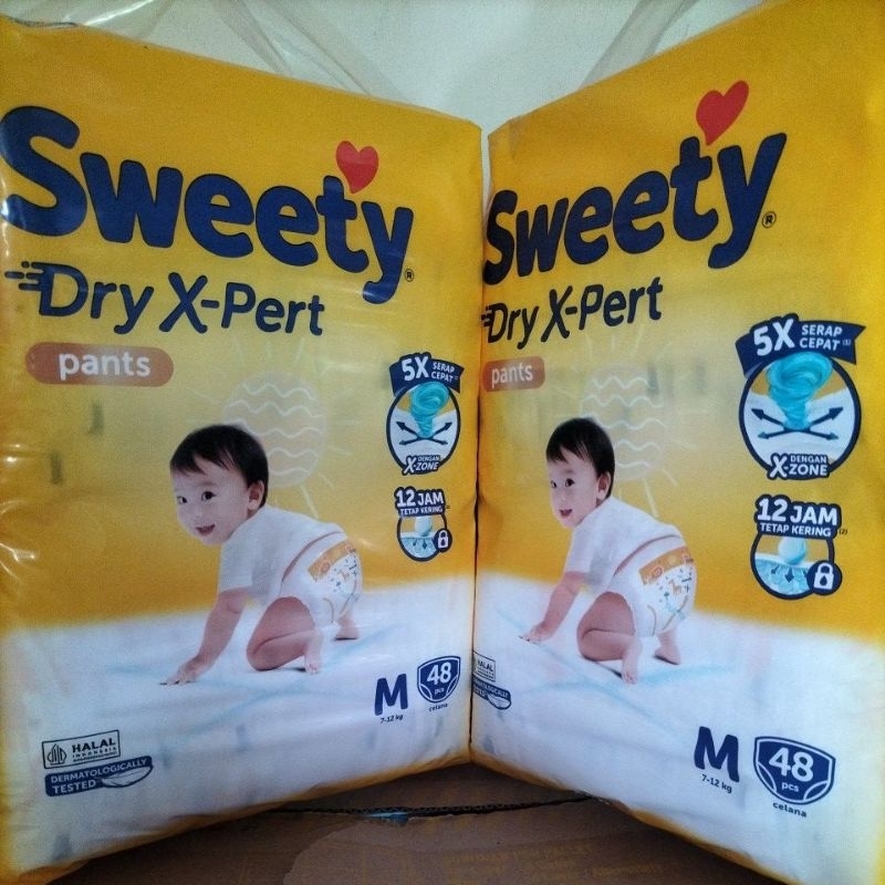 sweety bronze pants dry x-pert popok celana ukuran m 48 popok bayi