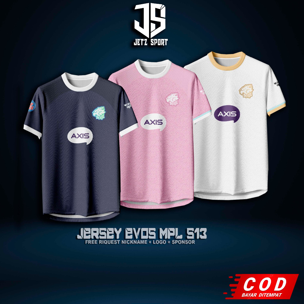 Jersey Kaus Baju EVOS 2024 Pro Jersey HOME / AWAY (Custom Nickname)