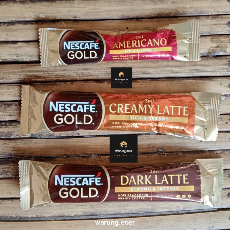 

ECERAN - NESCAFE GOLD AMERICANO / CREAMY LATTE / DARK LATTE / CAFE WHITE (1 SACHET)