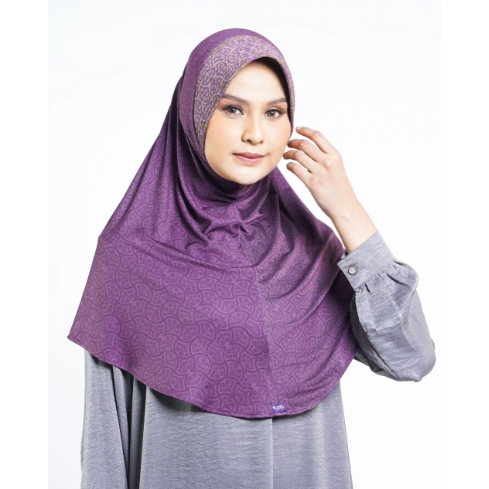 Elzatta Hijab Jilbab Kerudung Bergo Instan Motif Zaria Casual Al Maturidi