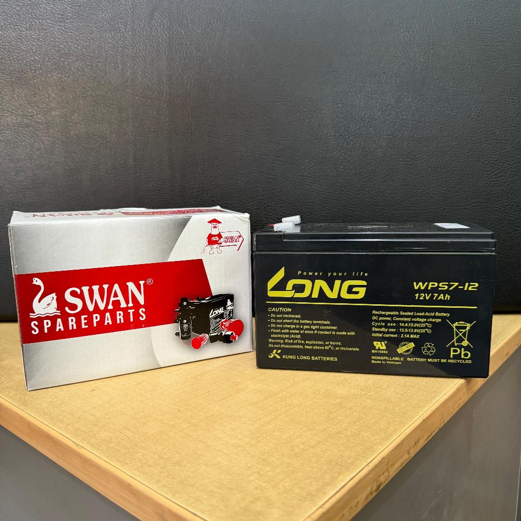 Aki Swan | Aki LONG 12v 7.AH Original G.A [Logo diatas aki]