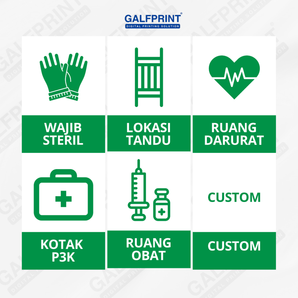 

GALFPRINT STICKER SIGN RUMAH SAKIT HIJAU 20X30 BESAR / STIKER TANDA SIGN TERMURAH