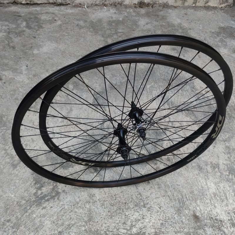 WHEELSET SEPEDA 700C 700 C ARAYA DR20 DOLTRAP RODA JADI SIAP PAKAI SUDAH DI STEL SEPASANG DEPAN BELA