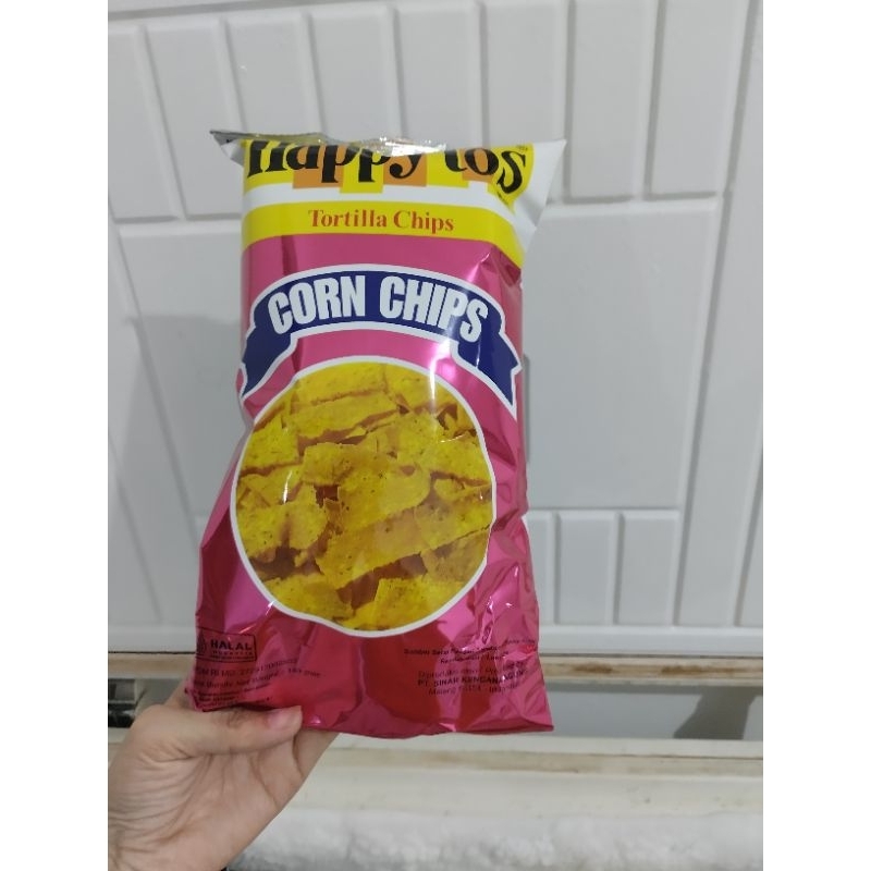 

Happy Tos Tortilla Corn Chips 140gr kemasan Merah