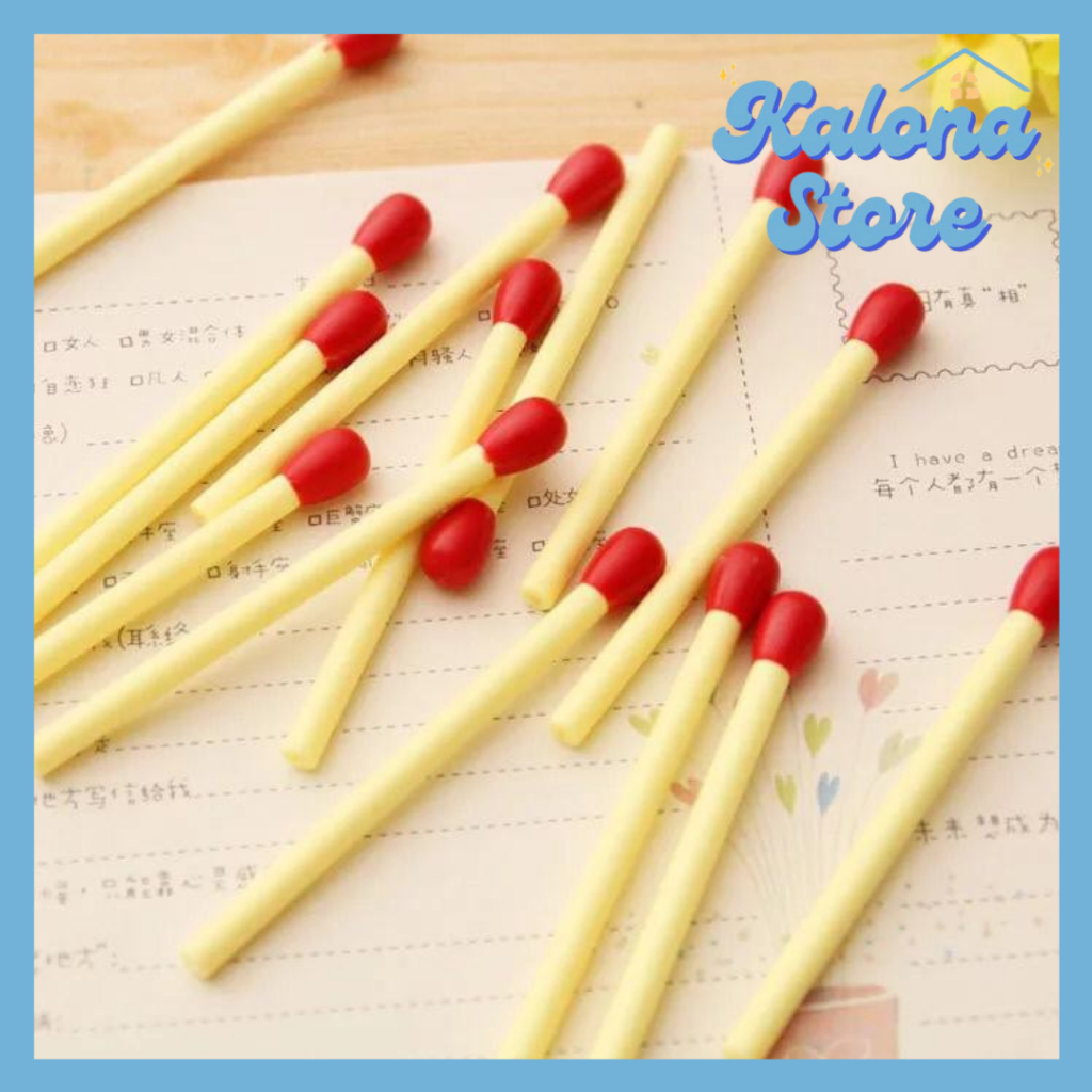 

Kalonastore / PLP01 / (1pc) pulpen korek api/ matches match pen / bolpen karakter unik lucu motif korek api batang