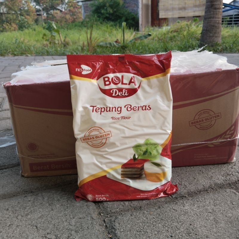 

Tepung beras bola deli tepung jajanan basah bungkus merah