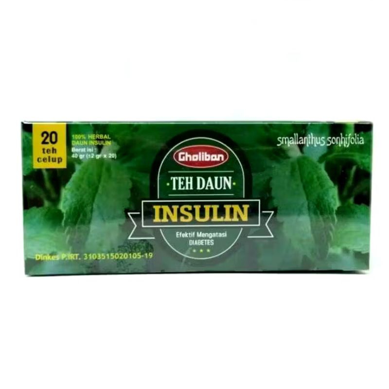 

Teh Celup Daun Insulin Gholiban 20 kantong | Herbal Diabetes Alami