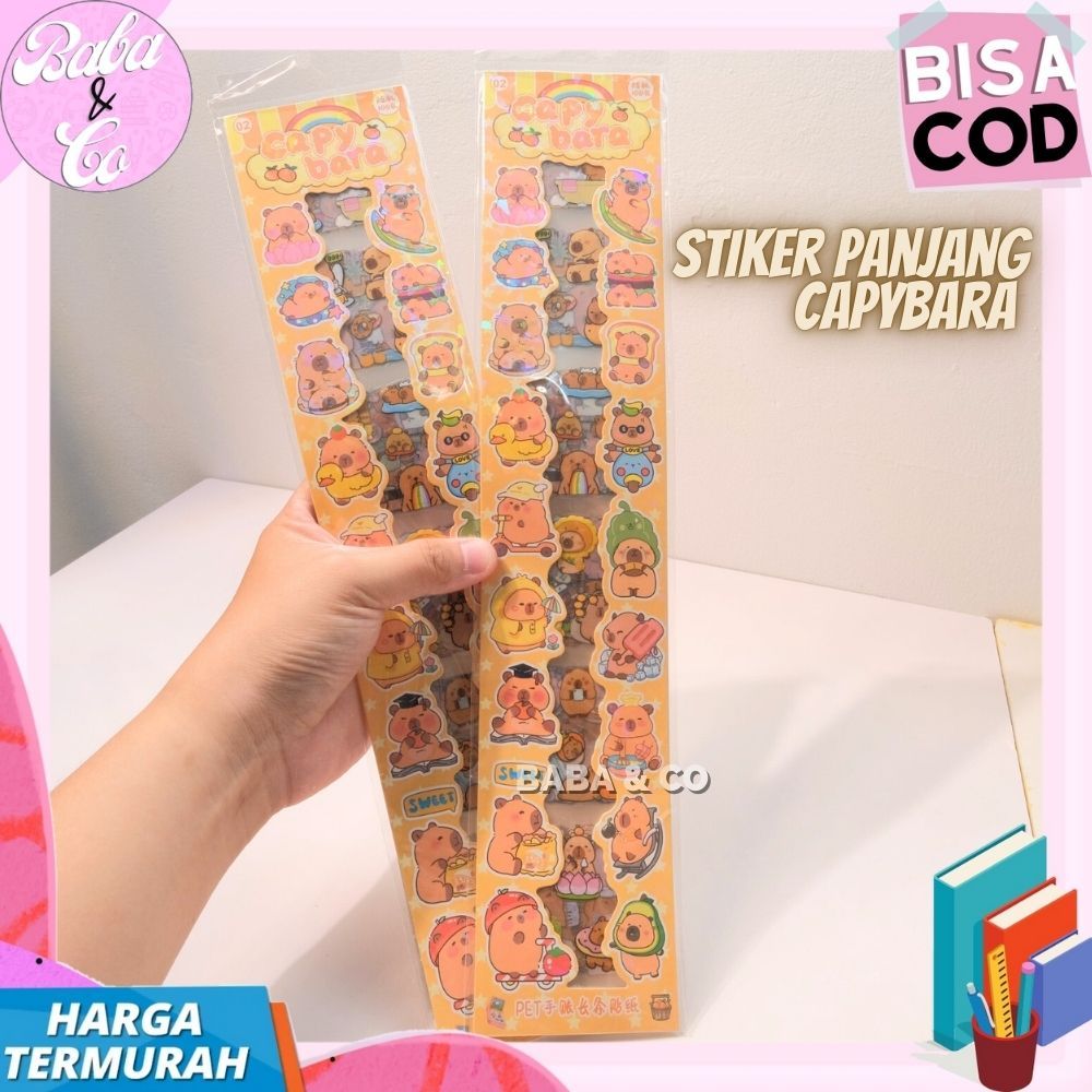 

STIKER CAPYBARA ANTI AIR STIKER PANJANG CAPYBARA LUCU UNIK IMUT STIKER PVC LABEL CAPYBARA PANJANG