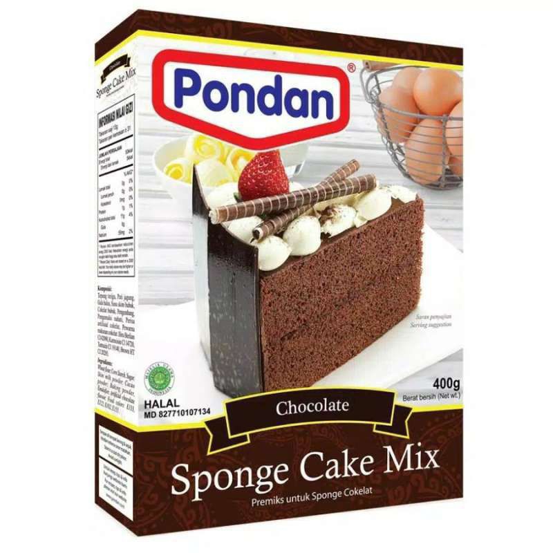 

Pondan Sponge cake mix rasa coklat 400gram