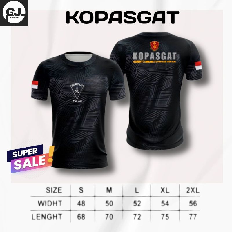 Kaos Dryfit Embose KOPASGAT / Kaos Kopasgat Sablon DTF