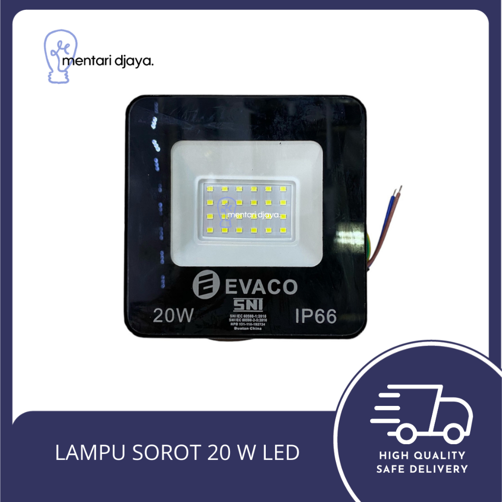 Lampu Sorot LED 20W/ Lampu Tembak LED 20W/ Floodlight LED 20W/ Lampu Tembak LED 20W Outdoor/Lapangan