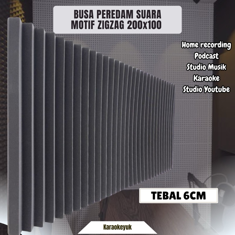 Busa Zigzag Peredam suara ruangan kedap suara - Accoustik foam tebal 6cm