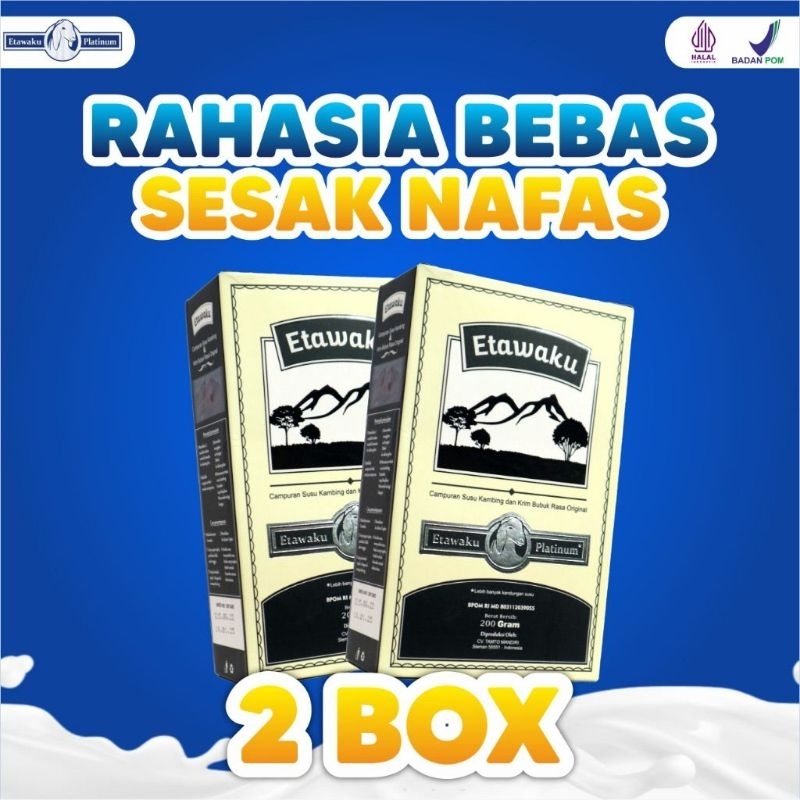 

Susu Etawaku 2 Box - Ampuh Sembuhkan Sakit Pernafasan Sesak Nafas / Bersihkan Nikotin / Batuk Berdahak Flu / Asma / Bron